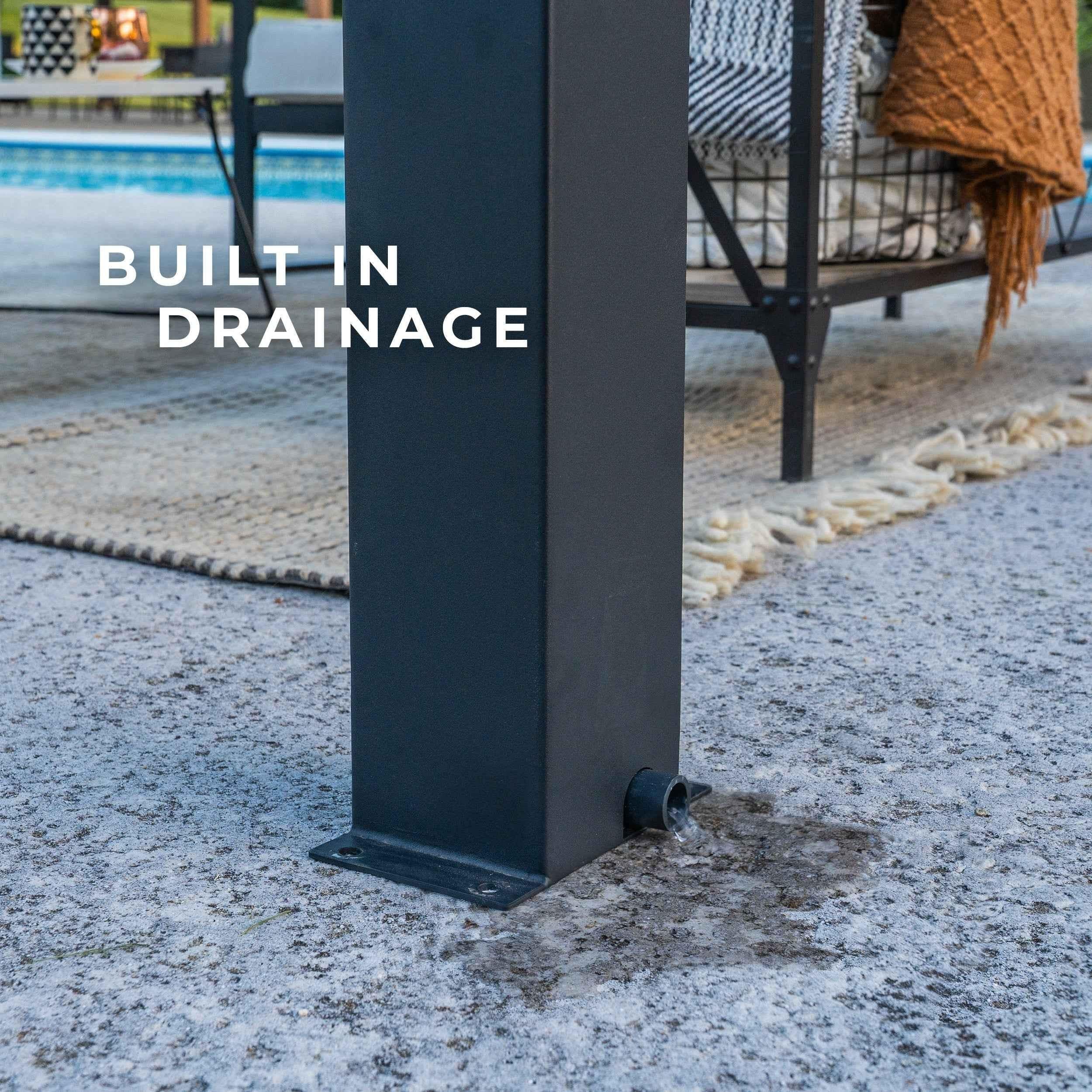 Backyard Discovery 14x10 Sarasota Steel Louvered Pergola.